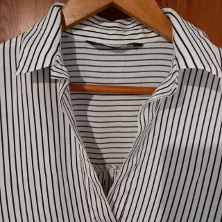 Camisa ZARA Rayas Blanco y Negro