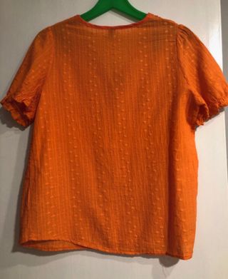 Blusa naranja manga corta talla L