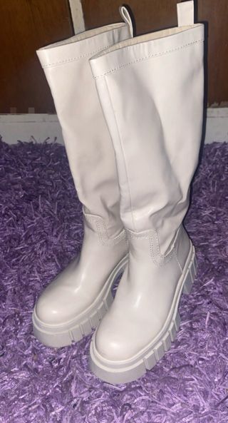 Botas Beige de plataforma
