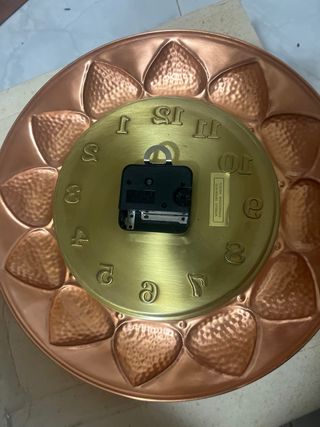 Orologio da parete in rame e ottone