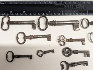 Lote 16 llaves antiguas hierro forjado