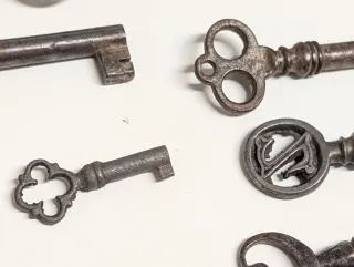 Lote 16 llaves antiguas hierro forjado