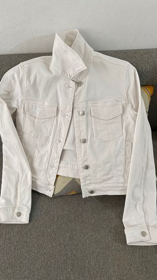 Casaca Mango Mujer Talla M Blanca