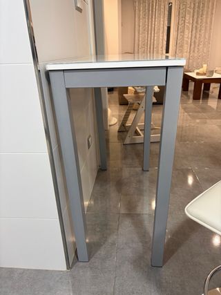 Mesa extensible cocina con 2 taburetes