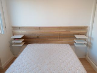 Cama con almacenaje + cabecero Mandal - NUEVOS