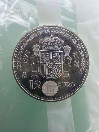 Moneda 12€ XXV Aniversario Constitución Española 2