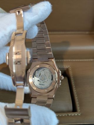 Reloj Seiko Mod Nautilus Marrón Chocolate Oro Rosa