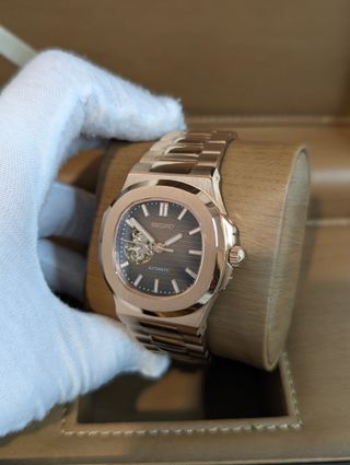 Reloj Seiko Mod Nautilus Marrón Chocolate Oro Rosa