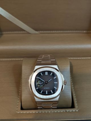 Reloj Seiko Mod Nautilus Marrón Chocolate Oro Rosa