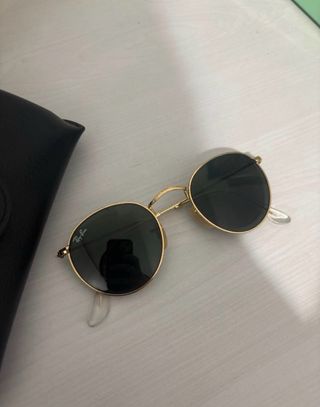 Gafas de Sol Ray-Ban Redondas Doradas