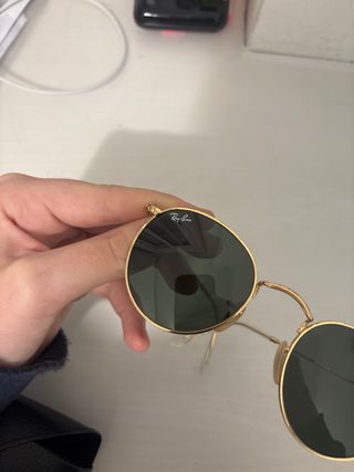 Gafas de Sol Ray-Ban Redondas Doradas
