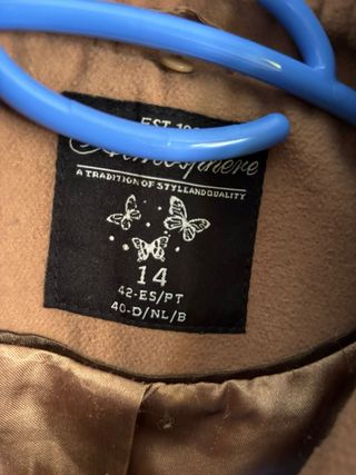 Abrigo paño Primark talla 42 Camel