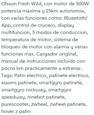 Patinete Eléctrico Negro y Rojo