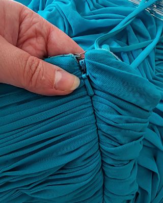 Vestido largo fiesta Lexus turquesa