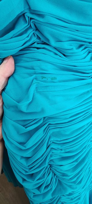 Vestido largo fiesta Lexus turquesa