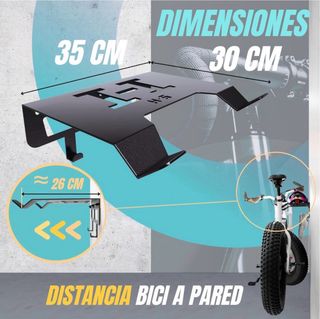 Soporte Pared Bicicleta de Acero. Robusto. Nuevo