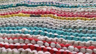 Tappeto cotone fasce multicolor