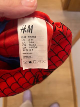 Disfraz Spiderman Talla Infantil 2 - 4 años