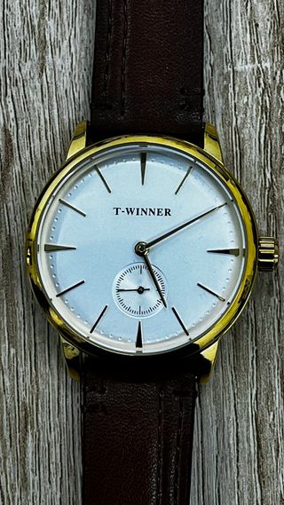 Reloj mecánico automático dress watch dorado nuevo