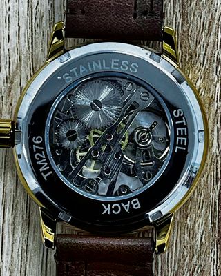 Reloj mecánico automático dress watch dorado nuevo