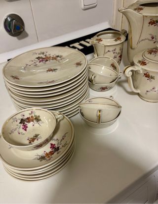 Juego de té Limoges de porcelana