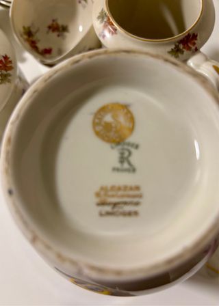 Juego de té Limoges de porcelana