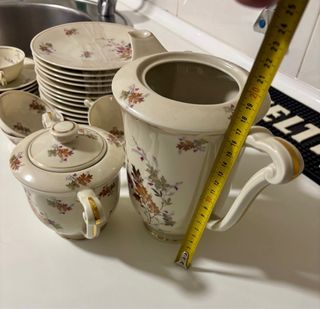 Juego de té Limoges de porcelana