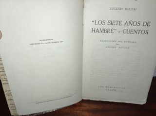 1922 . LIBRO ANTIGUO . LOS 7 AÑOS DE HAMBRE