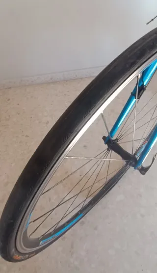 Bicicleta de carretera Trek azul