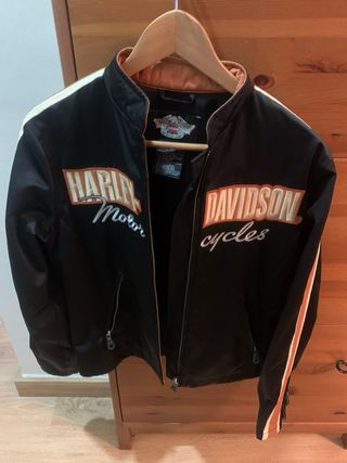 Chaqueta Harley-Davidson Negra Naranja