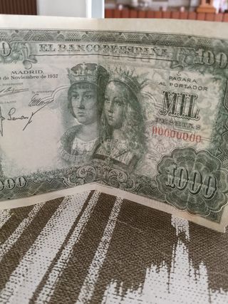 Billete 1000 pesetas Banco de España 1957