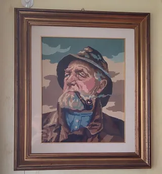 Quadro con uomo che fuma la pipa