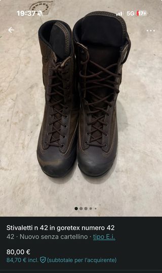 Stivaletti Gore-Tex n. 42 - Nuovi