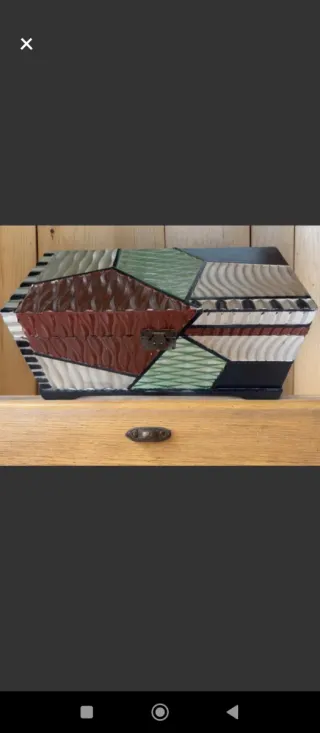 Baúl decorativo madera y metal