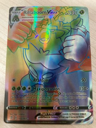 Carta Pokémon Rillaboom VMAX Arcoíris