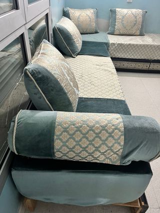 Conjunto Sofás 3m + 2.30m + Almohadas