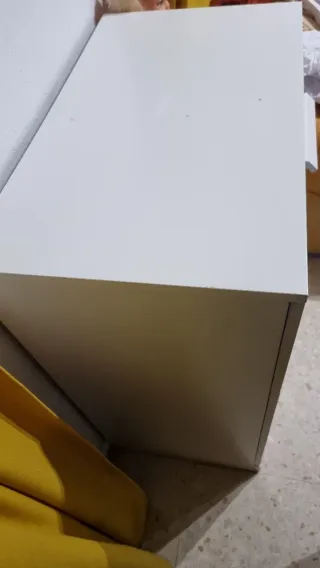 Cómoda blanca 3 cajones 78x95x46 cm