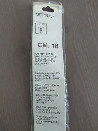 Cerniera lampo 18 cm