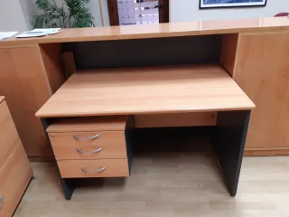 Mesas de oficina madera y metal