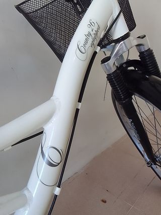 Bicicleta in alluminio da passeggio da 26" per donna con cesta