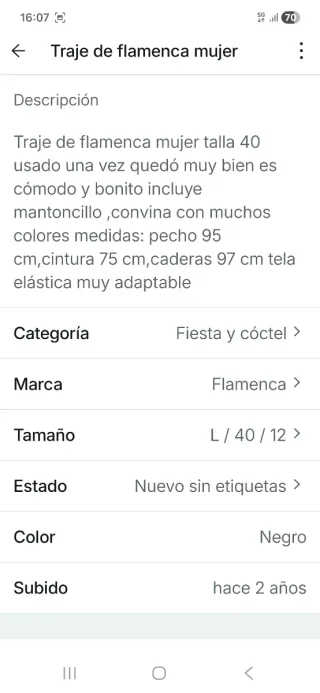 Traje de flamenca lunares