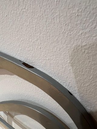 Cabecero cama 135 cm metal gris