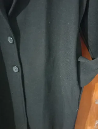 Conjunto vestido y abrigo negro