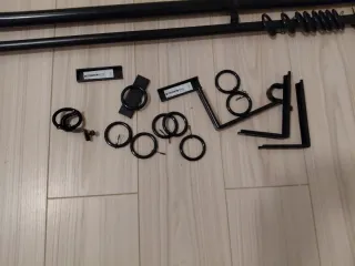 Conjunto Barra Cortina Ikea Negra