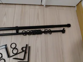 Conjunto Barra Cortina Ikea Negra