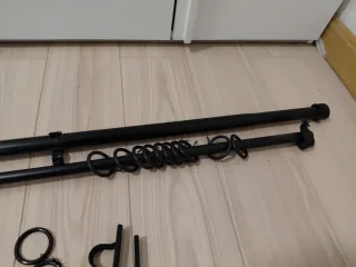 Conjunto Barra Cortina Ikea Negra