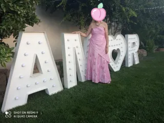 Vestido de fiesta rosa