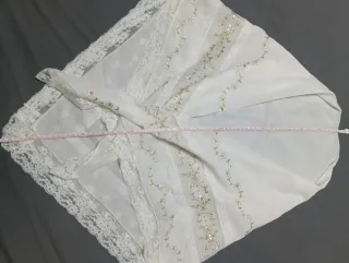 Manteleta y delantal fallera bordado