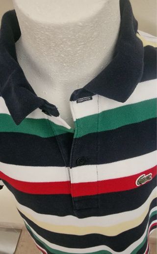 Polo Lacoste Niño Talla 12 Rayas Multicolor
