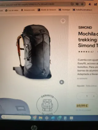 Mochila Montaña Simond 50L Negra